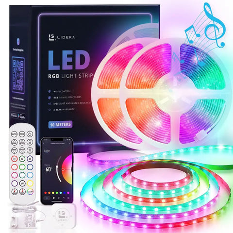 Lideka® - LED Strip 10 Meter (2x5) - RGB - Smart LED Lights RGB led strips Lideka Home   