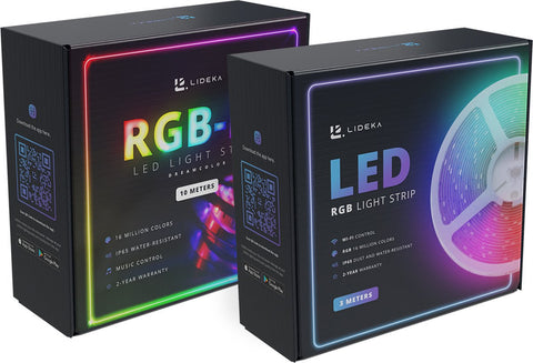 Lideka® - RGB LED strip met muziekbesturing - RGBIC 10M + RGB 5M Led pakketten Lideka Home   